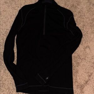 Smartwool Men's Black Quarter-Zip Sweater